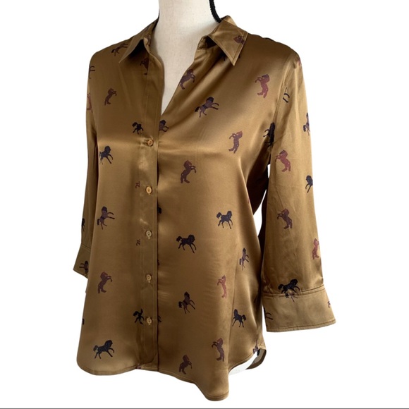 (SOLD) l’agence silk horse blouse - Picture 7 of 8